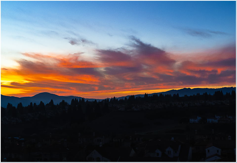 Winter Solstice sunset over San&nbsp;Ramon*