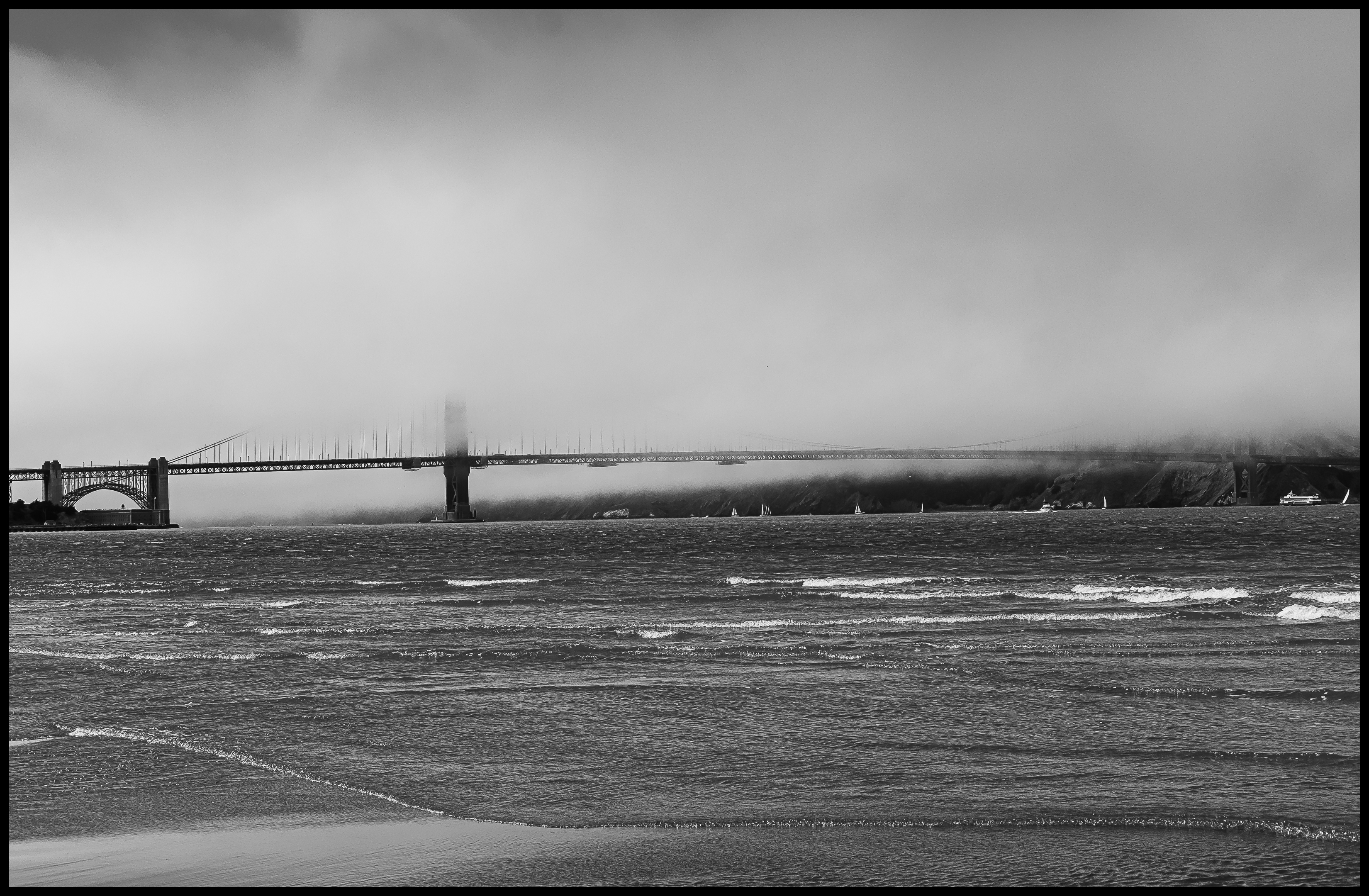 Monday Monochrome: Summertime Golden Gate Bridge