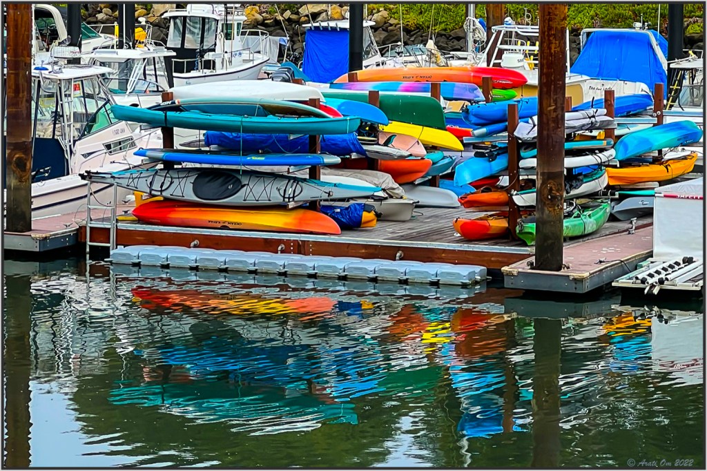 Shimmering kayaks