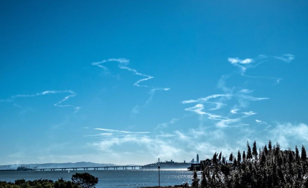 Traces of Blue Angels over San&nbsp;Francisco