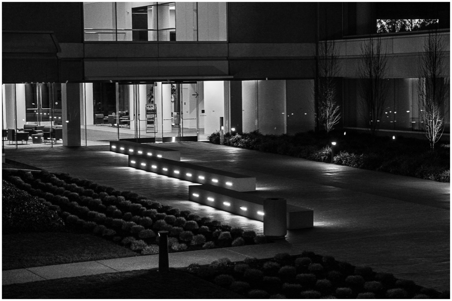 Bishop Ranch lights b&amp;w 150