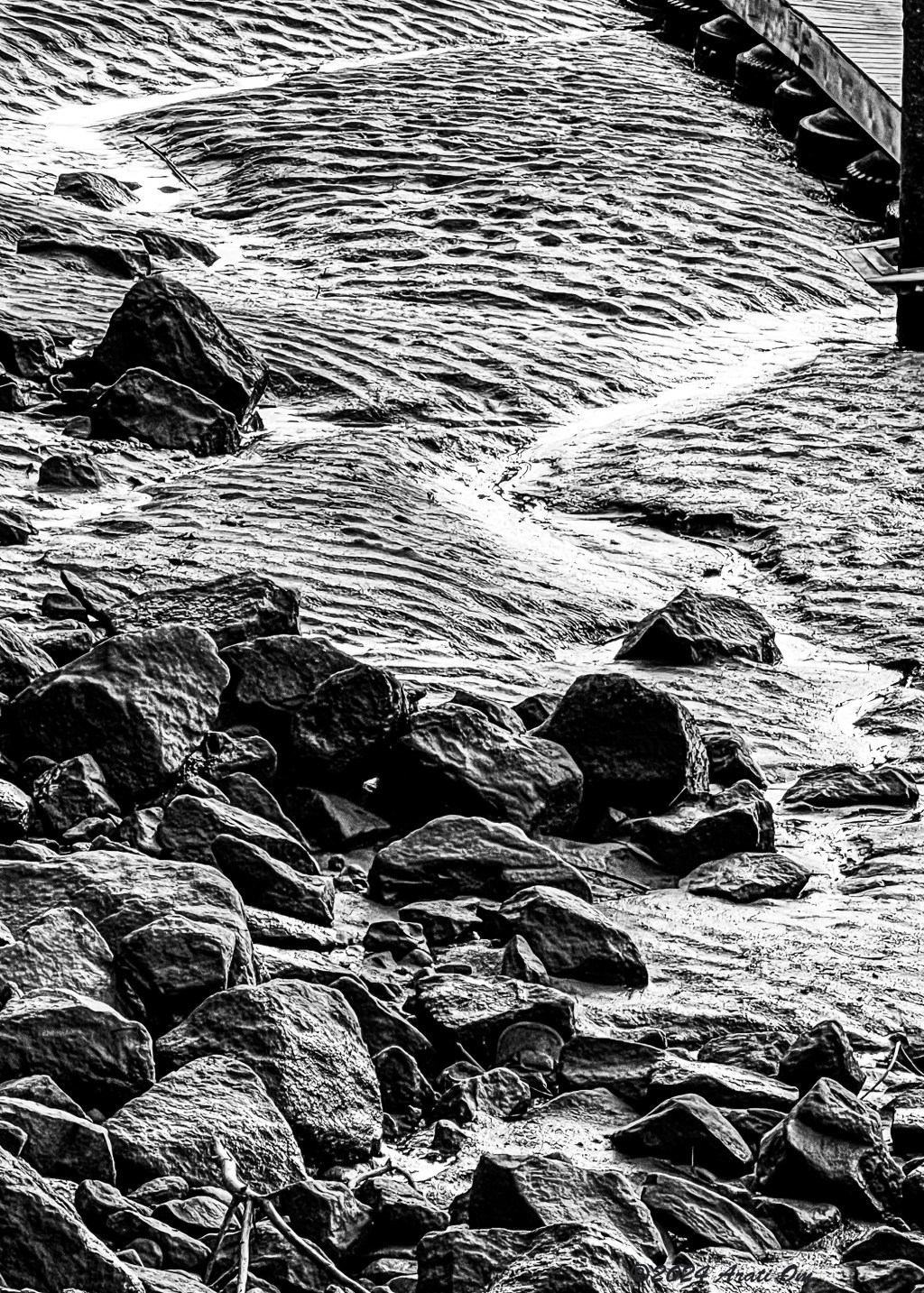 Monochrome Mondays: Low tide upper&nbsp;harbor