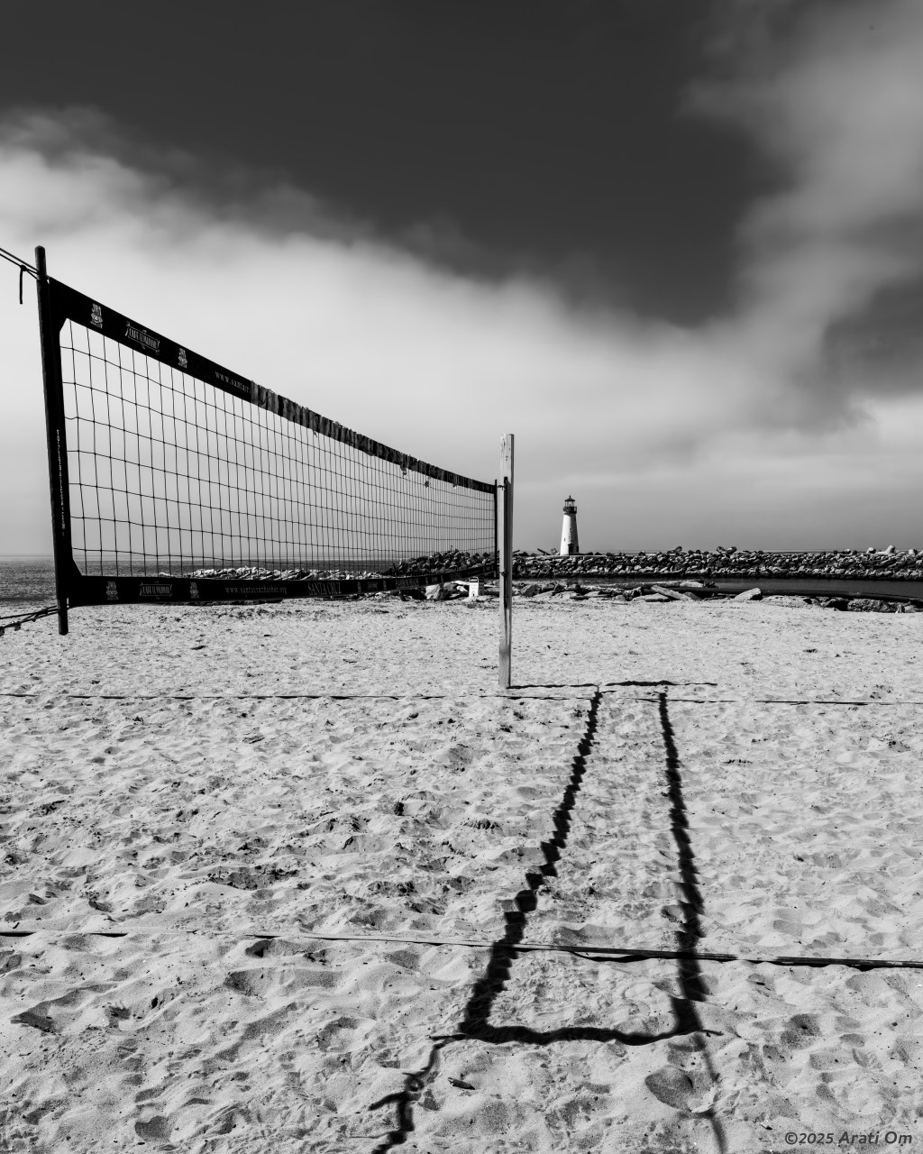 Monochrome Mondays: Volleyball nets and morning&nbsp;fog